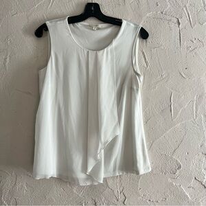 Laura Petites Sleeveless White Blouse Size Medium